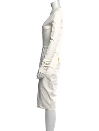 Rick Owens V-Neck Midi Length Dress