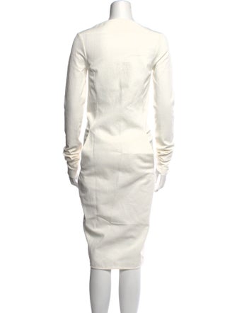 Rick Owens V-Neck Midi Length Dress