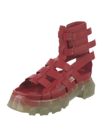 Rick Owens Leather Studded Accents Sandals