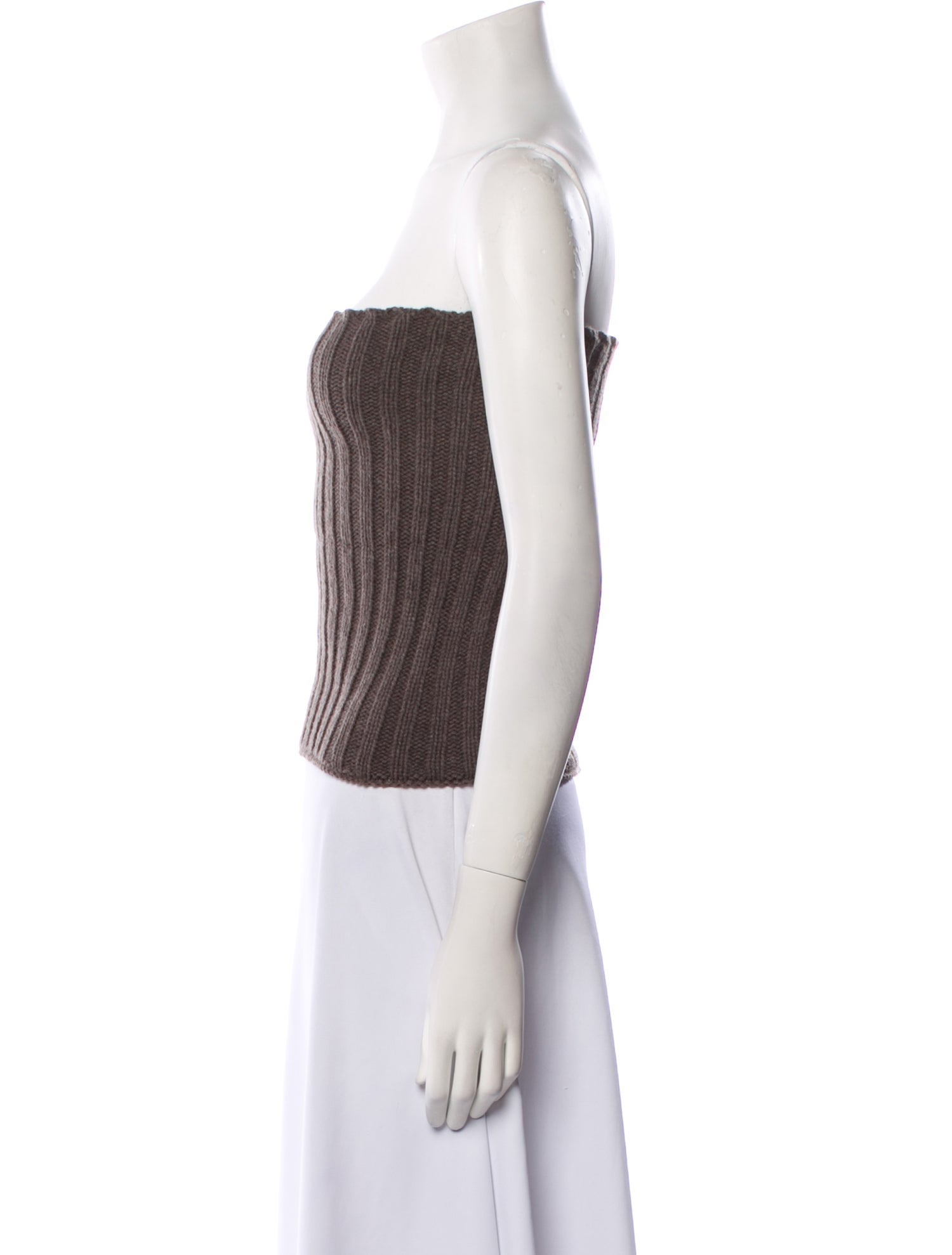 Rick Owens Cashmere Strapless Crop Top