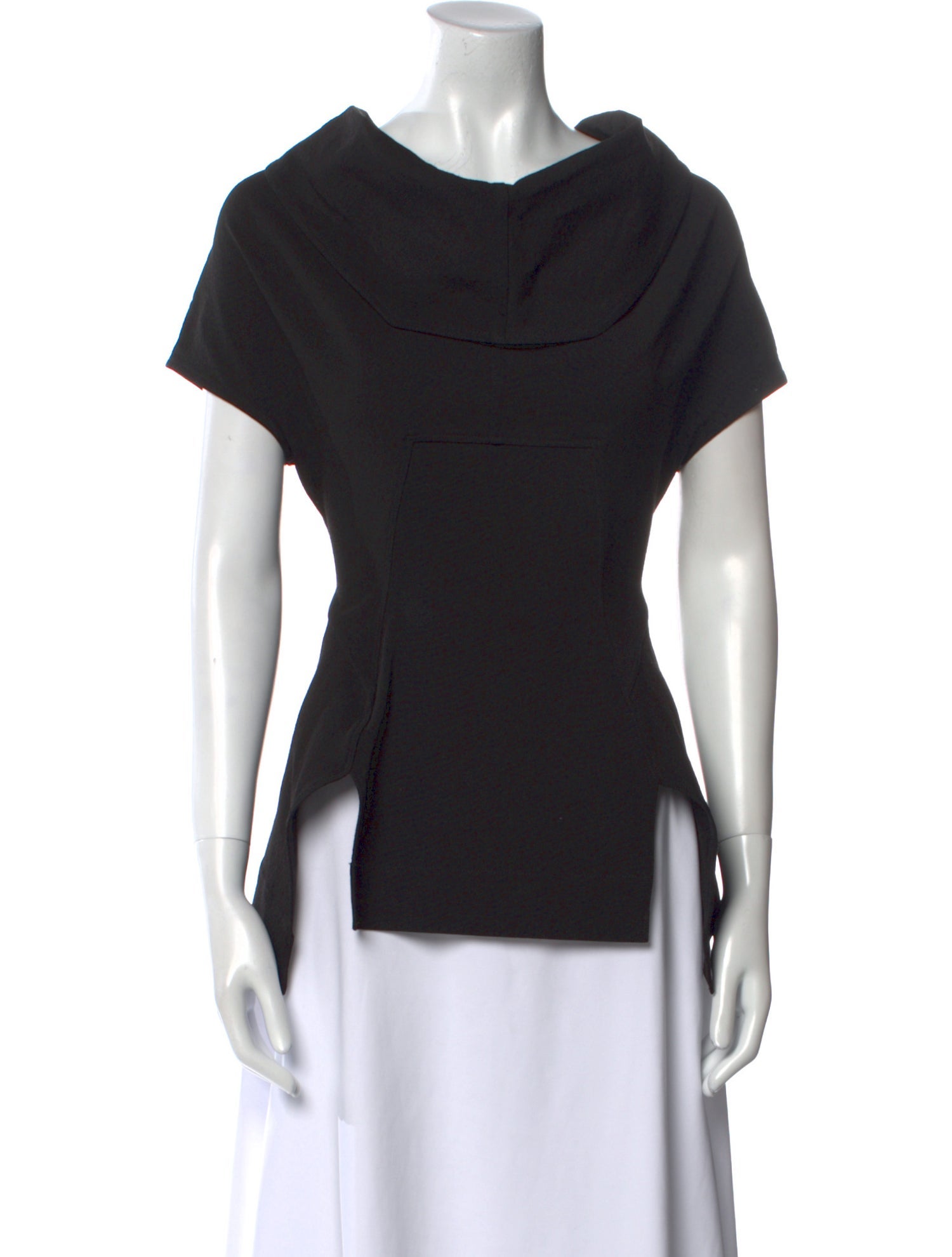 Rick Owens Cowl Neck Short Sleeve T-Shirt