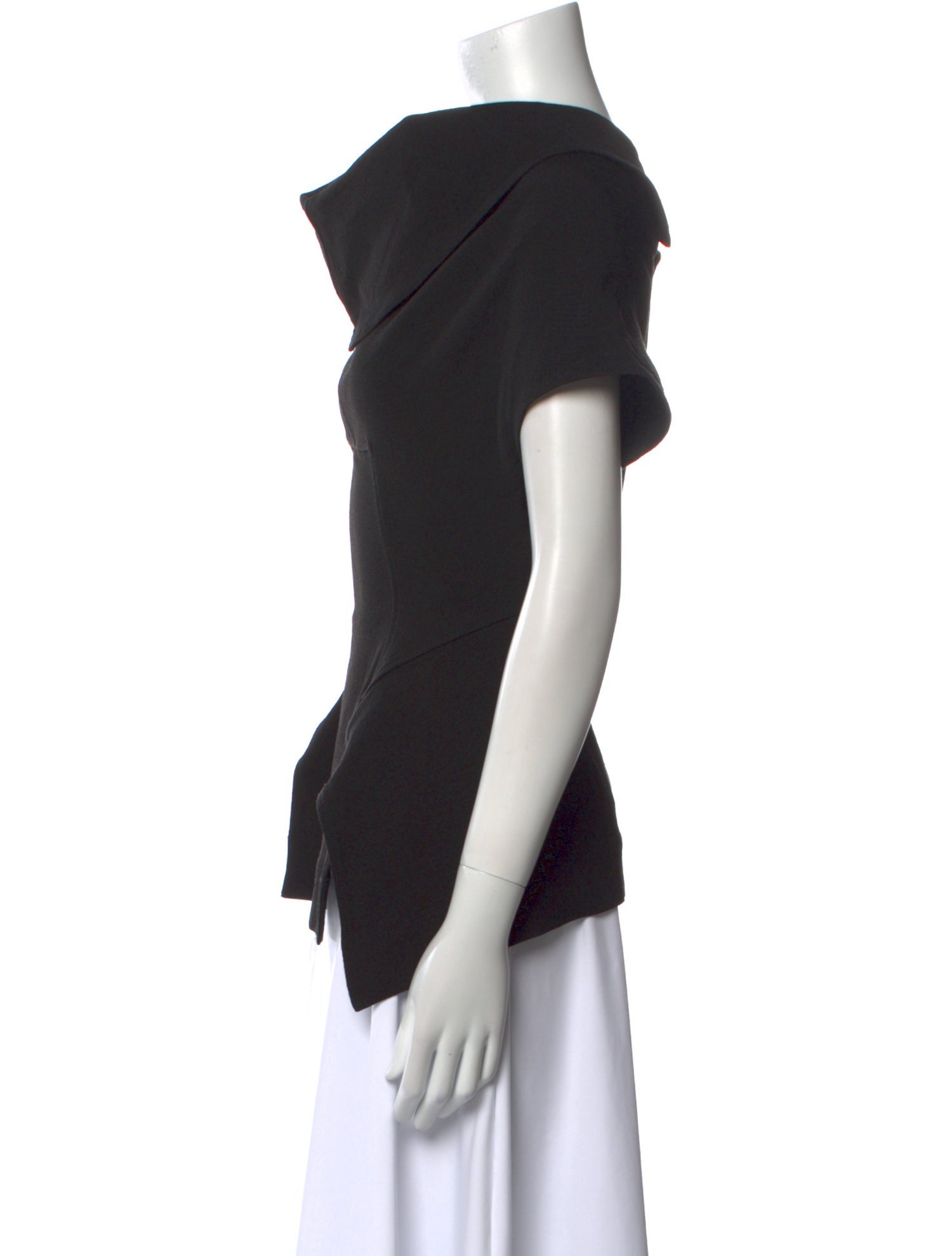 Rick Owens Cowl Neck Short Sleeve T-Shirt