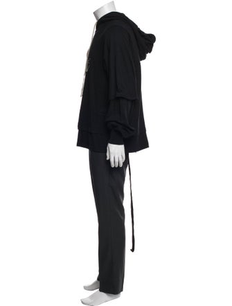 Rick Owens Graphic Print Crew Neck Hoodie