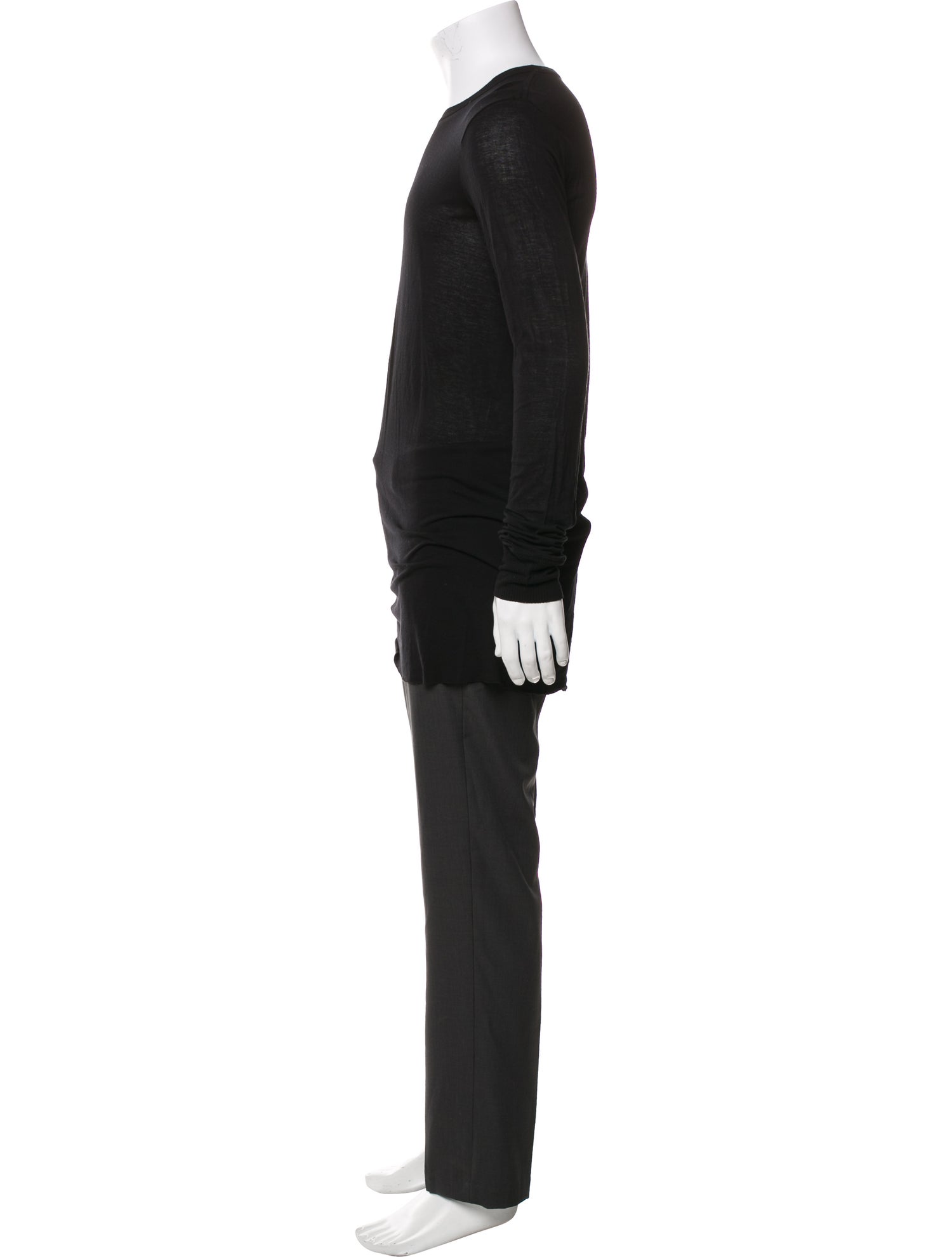 Rick Owens Scoop Neck Long Sleeve Henley w/ Tags