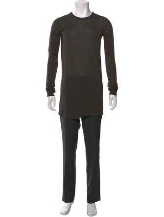 Rick Owens Scoop Neck Long Sleeve T-Shirt