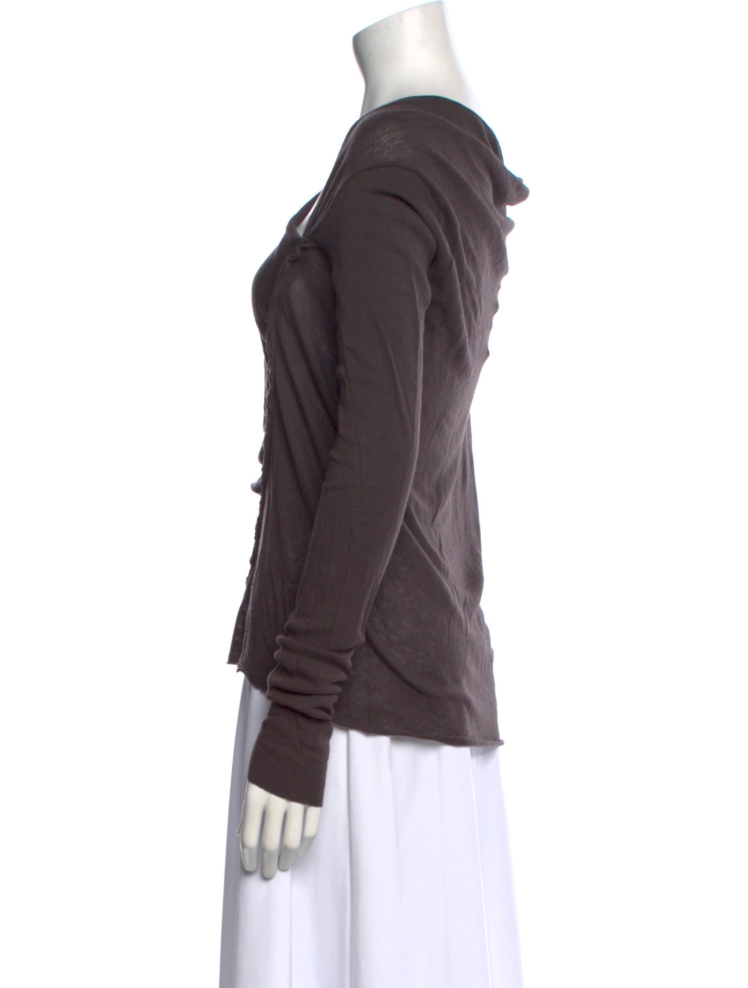 Rick Owens One-Shoulder Long Sleeve Top