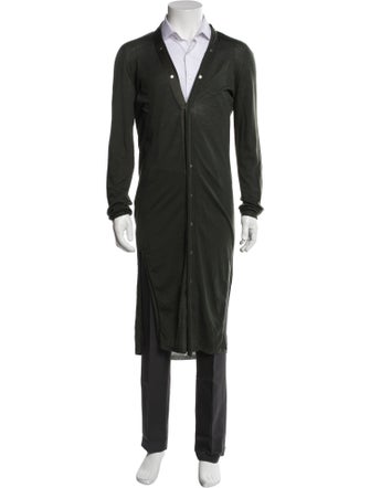 Rick Owens Virgin Wool V-Neck Cardigan