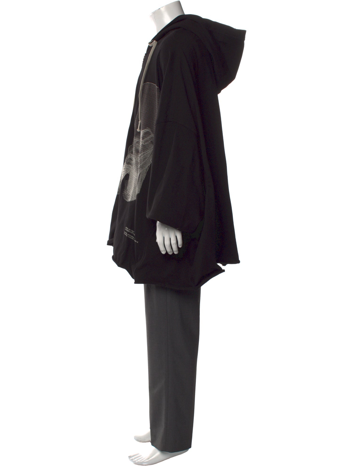 Rick Owens Graphic Print Crew Neck Hoodie