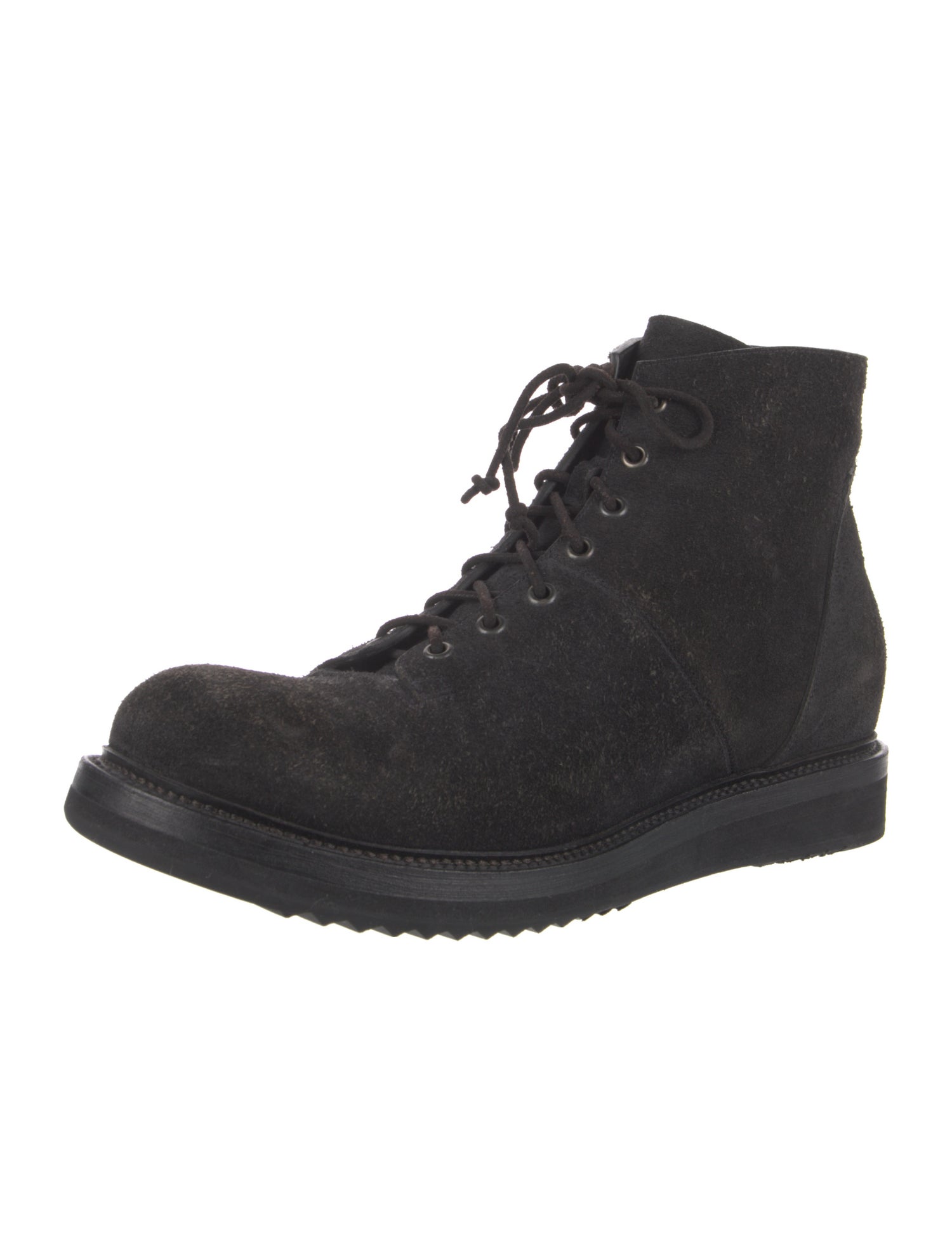 Rick Owens Suede Lace-Up Boots