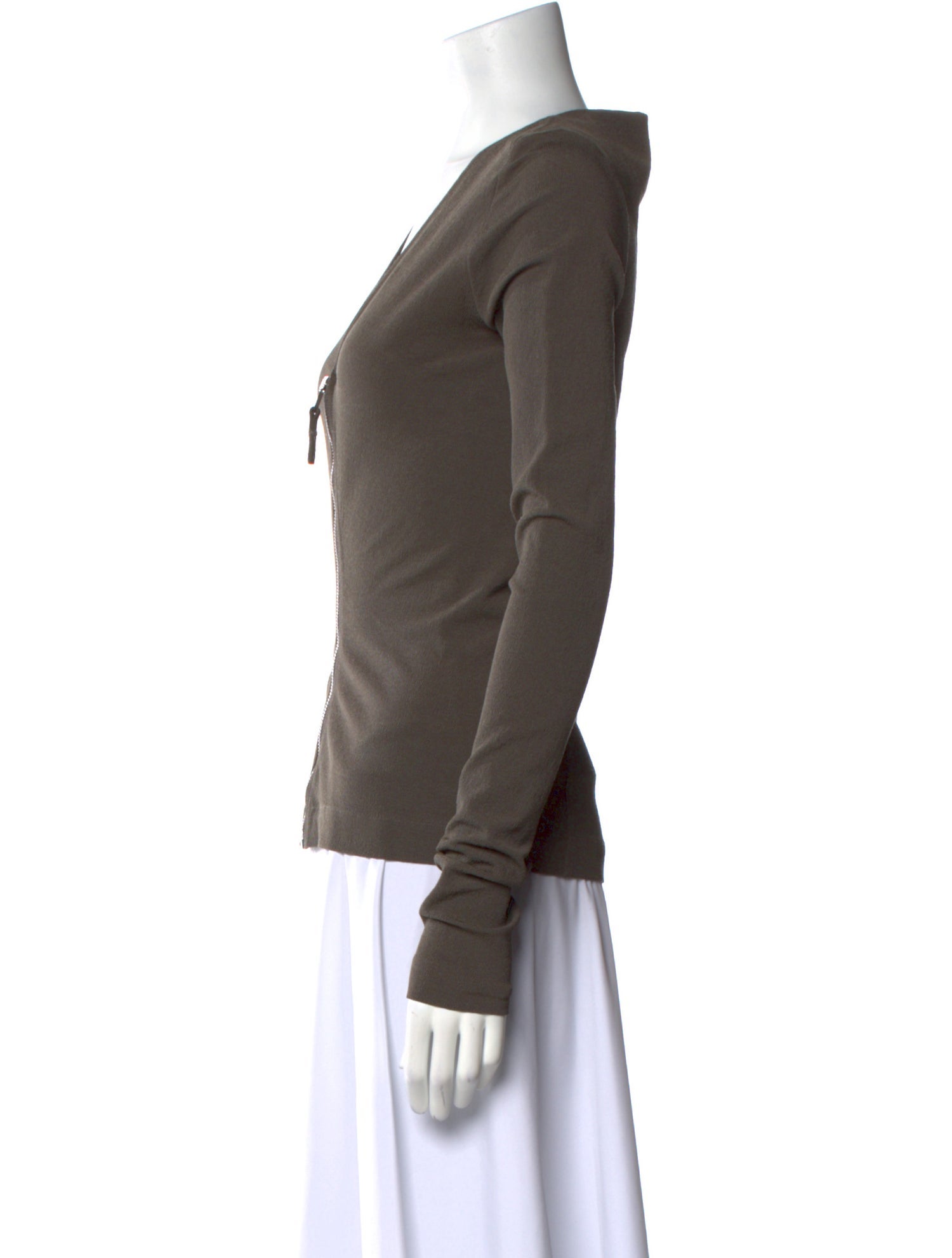 Rick Owens V-Neck Long Sleeve Top