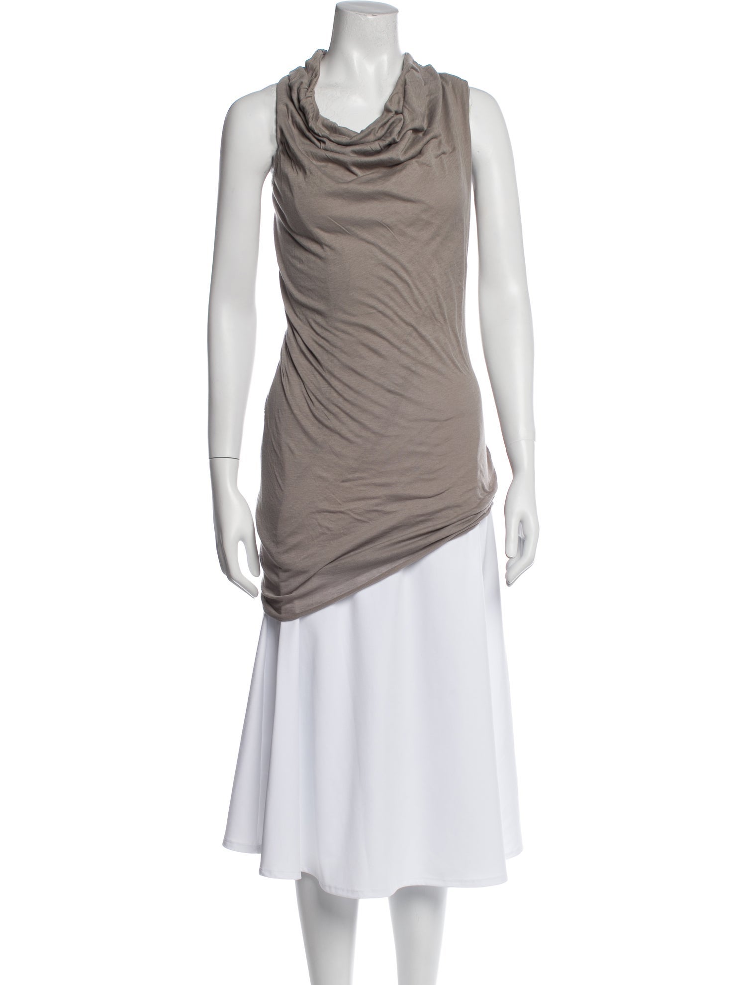 Rick Owens Cowl Neck Sleeveless Tunic