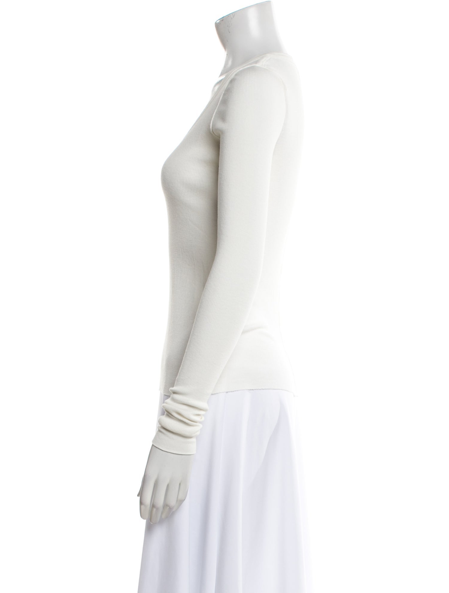 Rick Owens Scoop Neck Long Sleeve Top