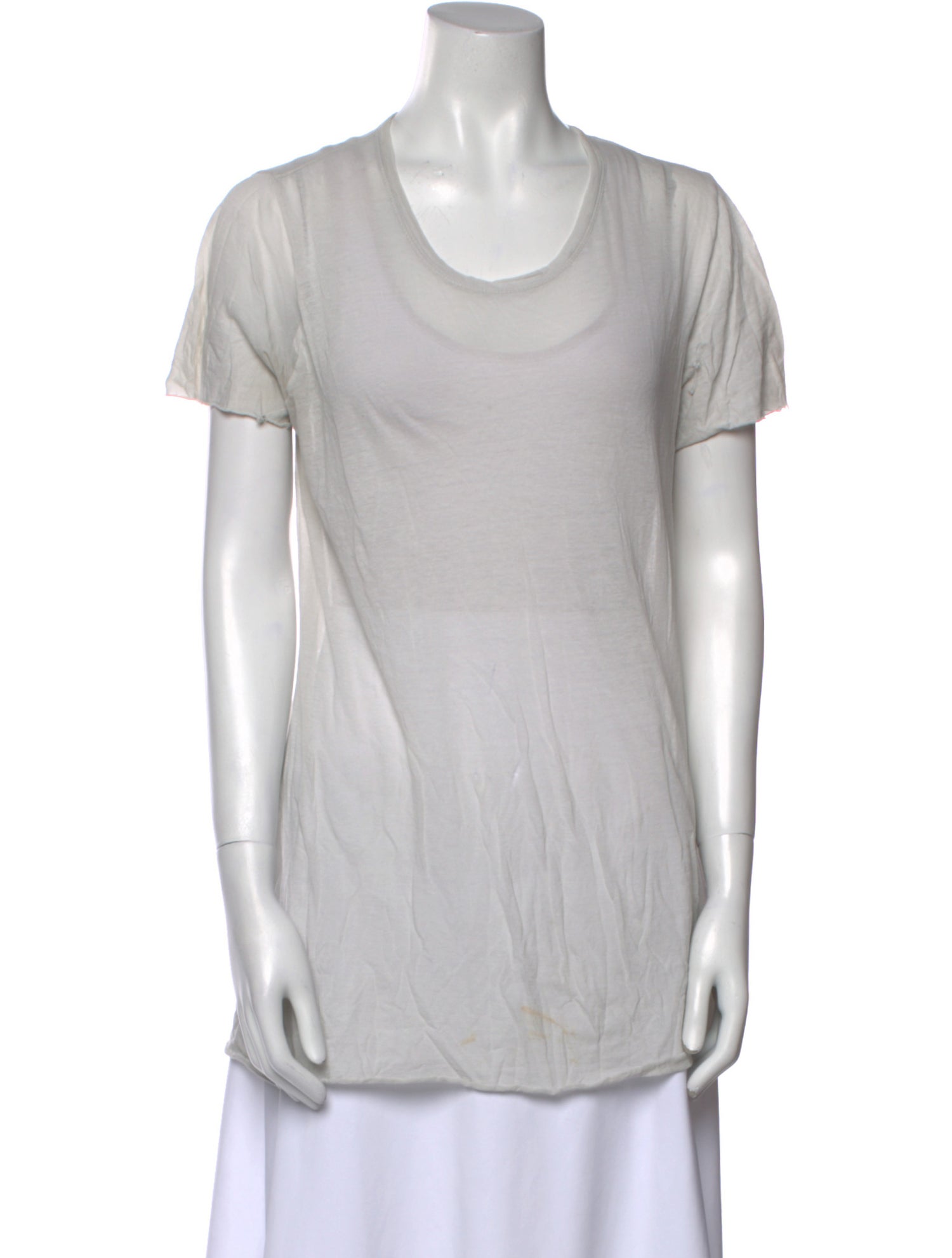 Rick Owens Scoop Neck Short Sleeve T-Shirt