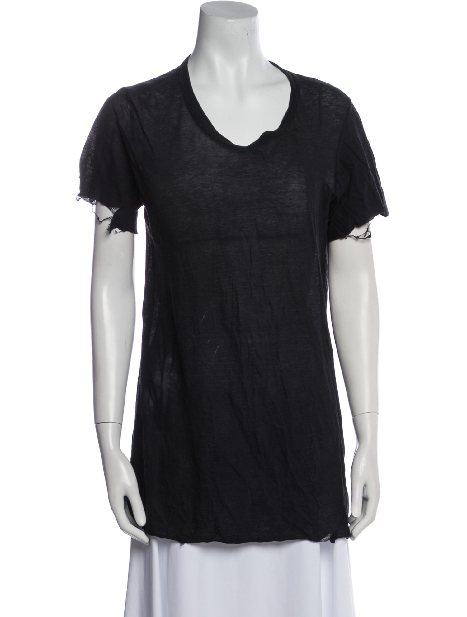 Rick Owens V-Neck Short Sleeve T-Shirt