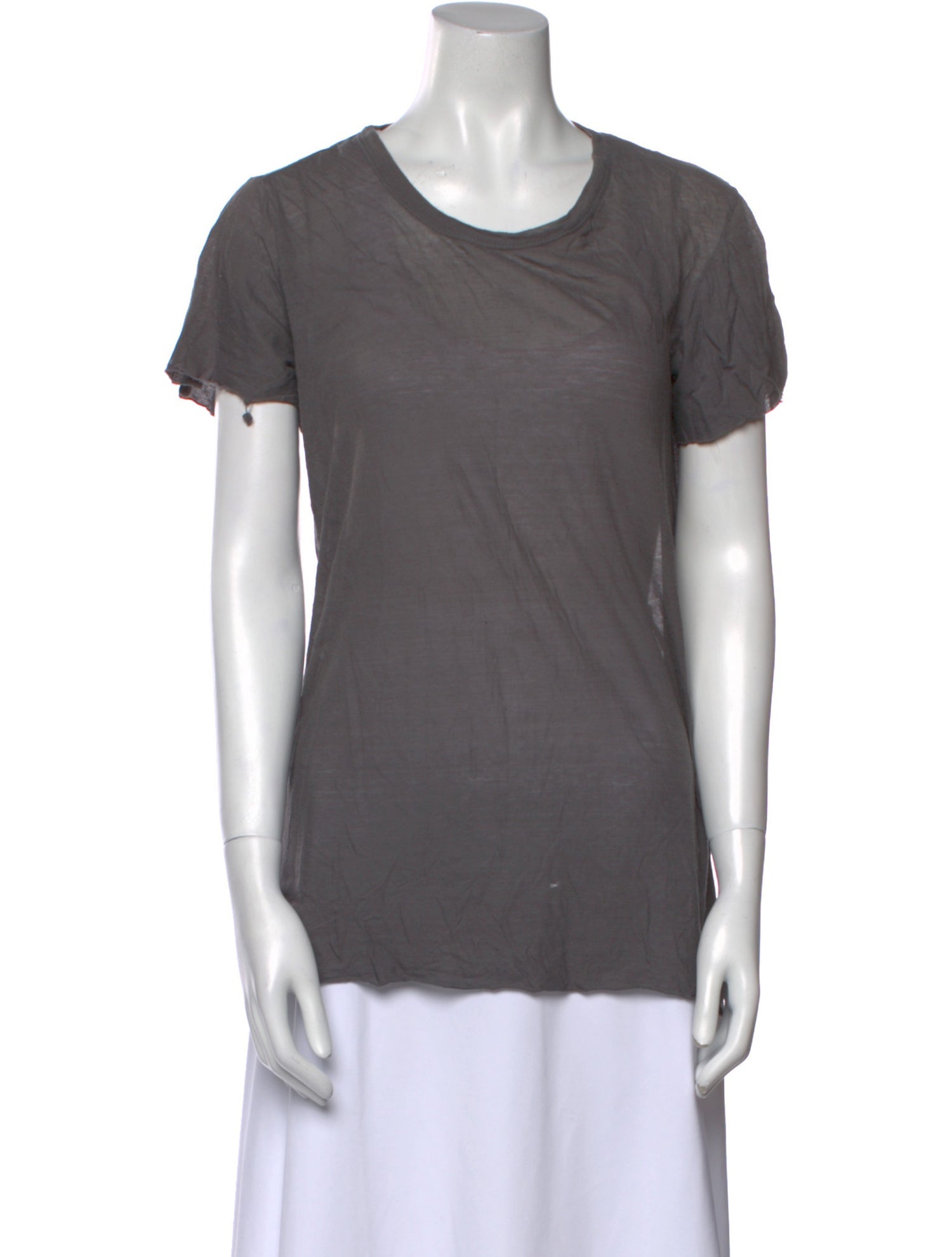 Rick Owens Scoop Neck Short Sleeve T-Shirt