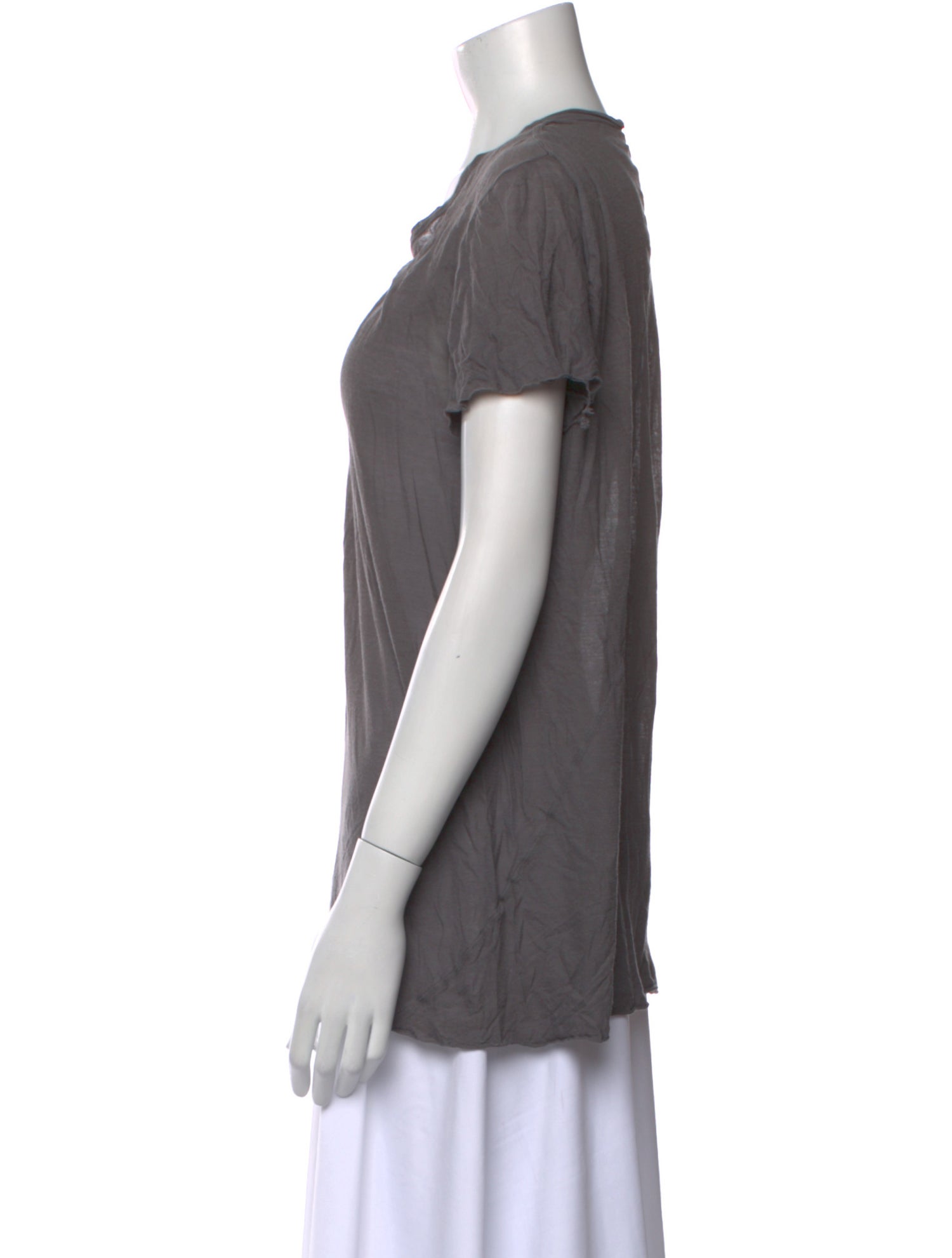 Rick Owens Scoop Neck Short Sleeve T-Shirt