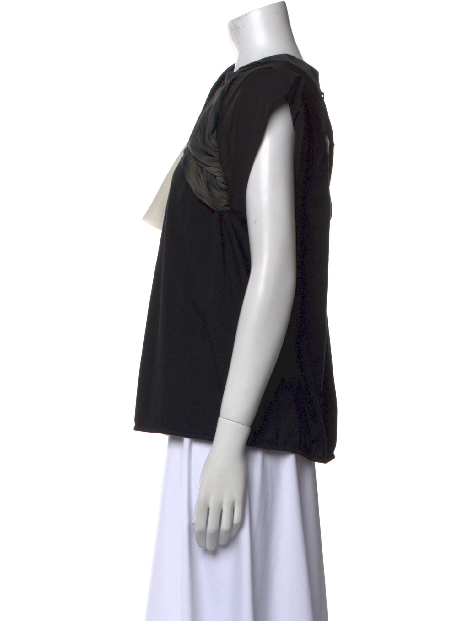 Rick Owens Cowl Neck Short Sleeve Top