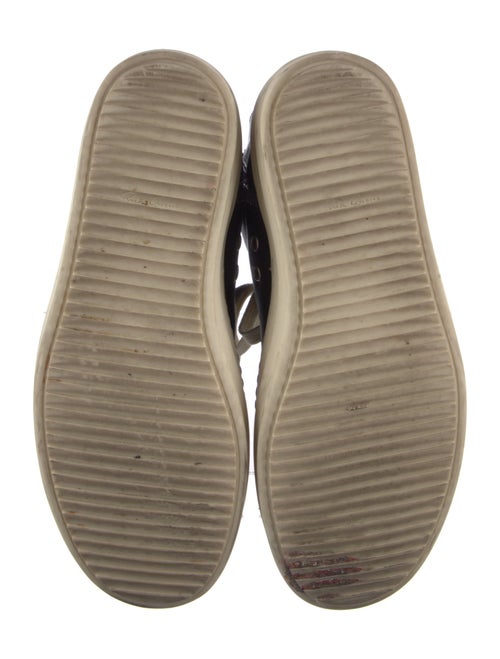 Rick Owens Leather Colorblock Pattern Sneakers