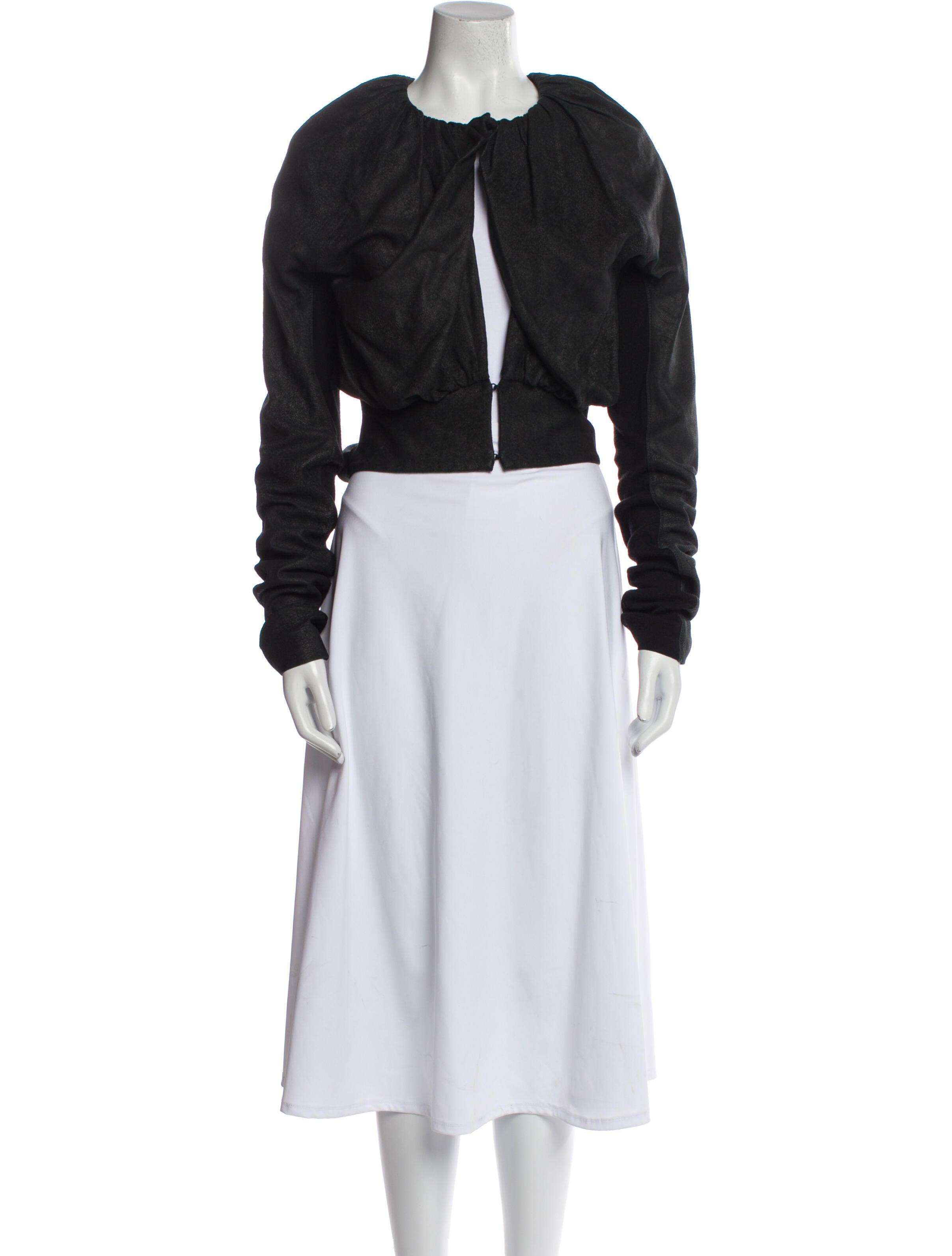 Rick Owens Leather Bomber Jacket