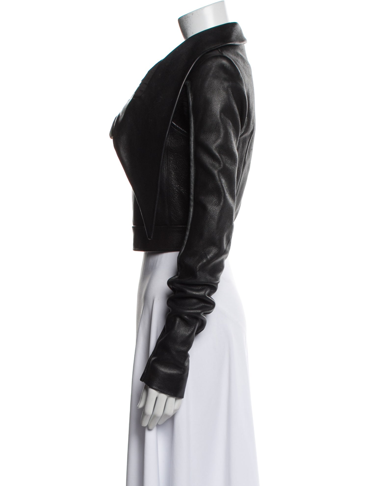Rick Owens Leather Fur Jacket