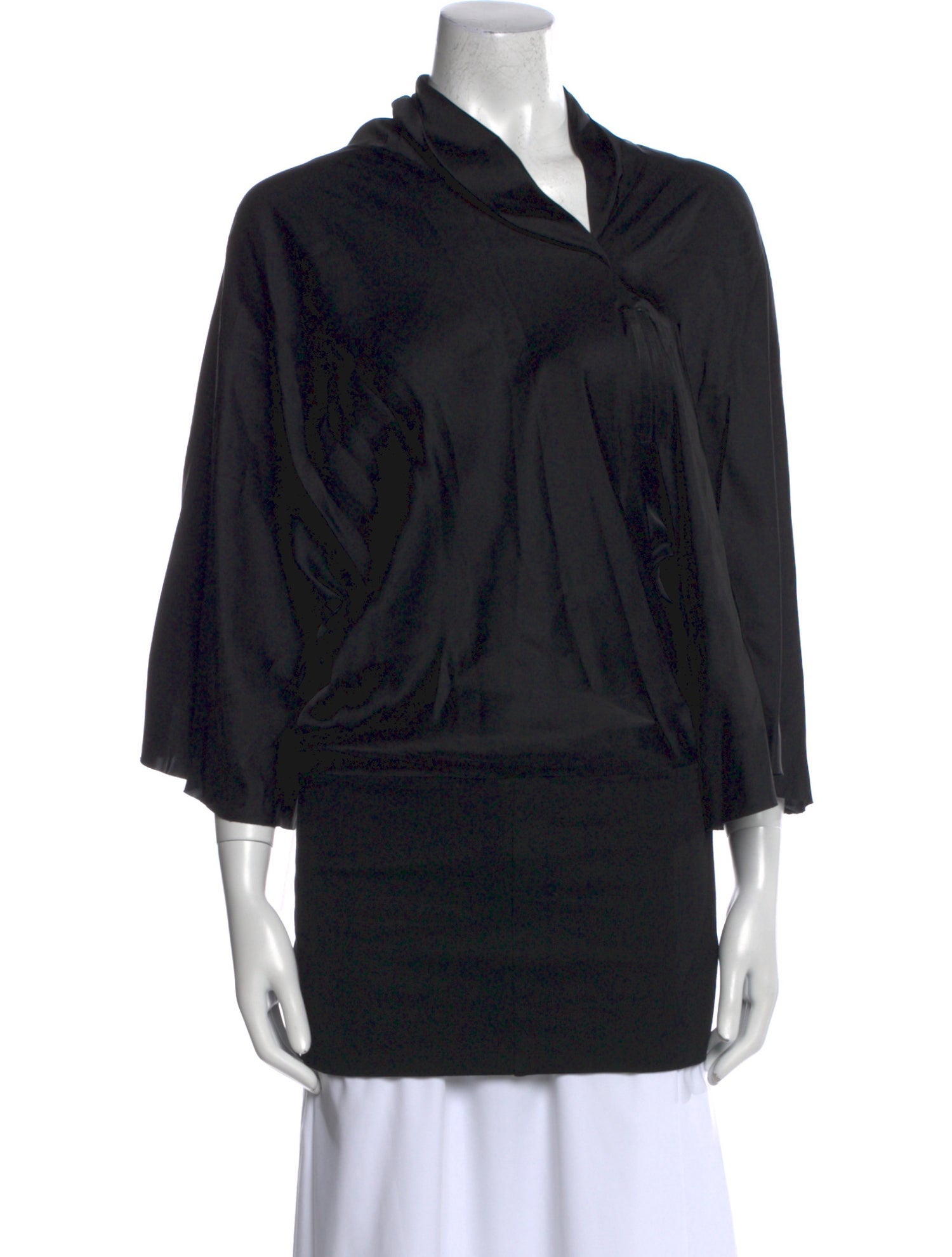 Rick Owens Cowl Neck Three-Quarter Sleeve Sweatshirt