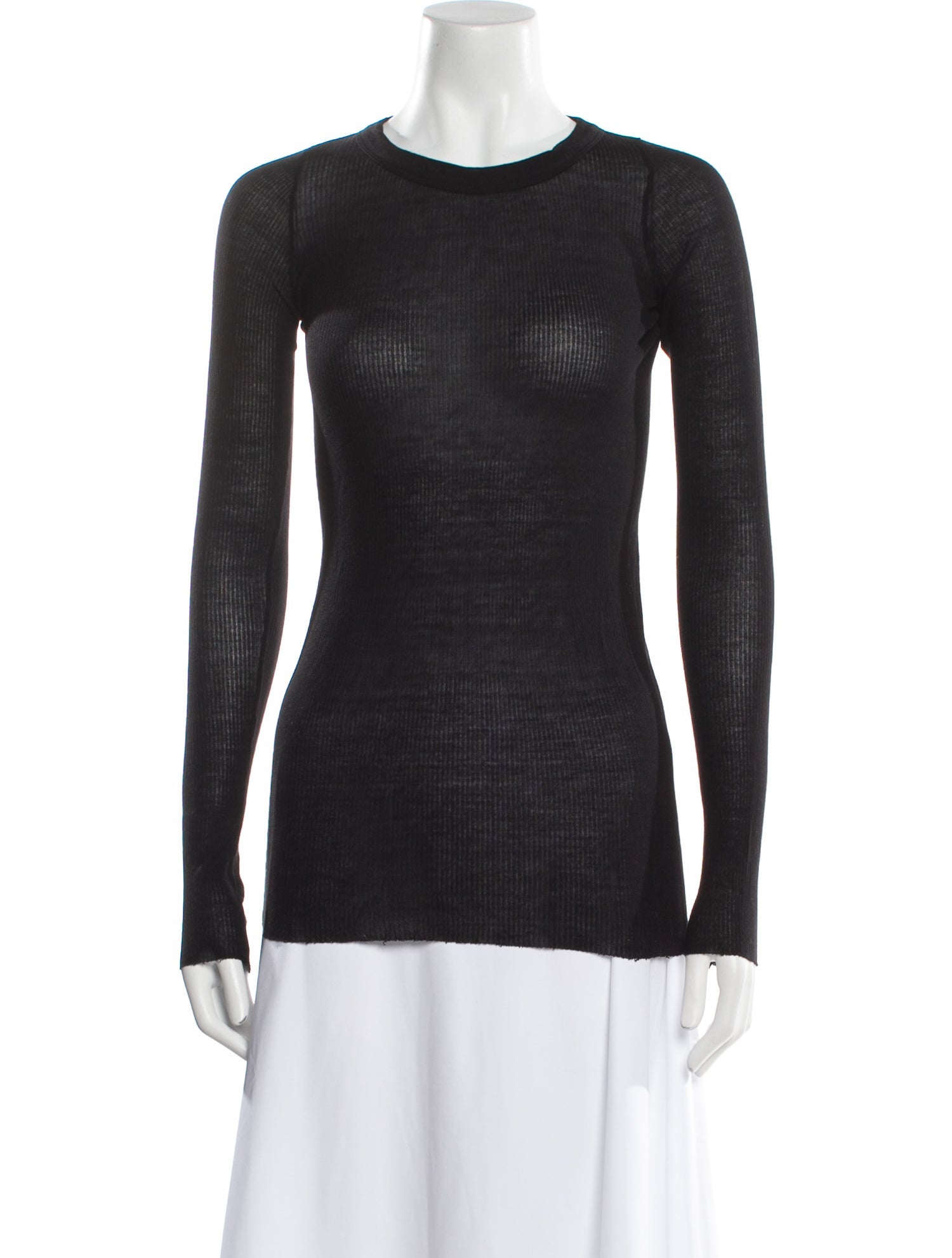 Rick Owens Crew Neck Long Sleeve Top