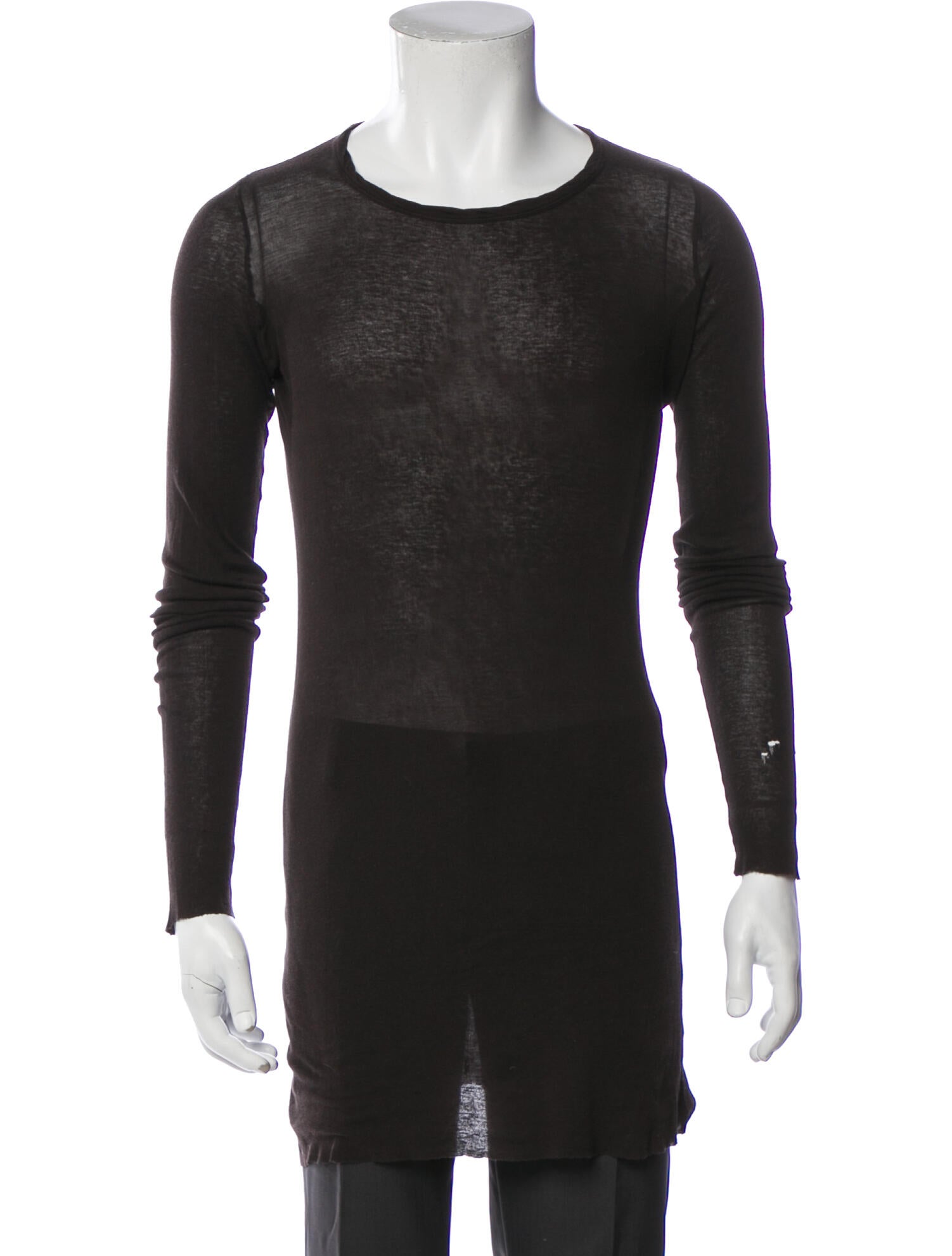 Rick Owens Scoop Neck Long Sleeve Henley
