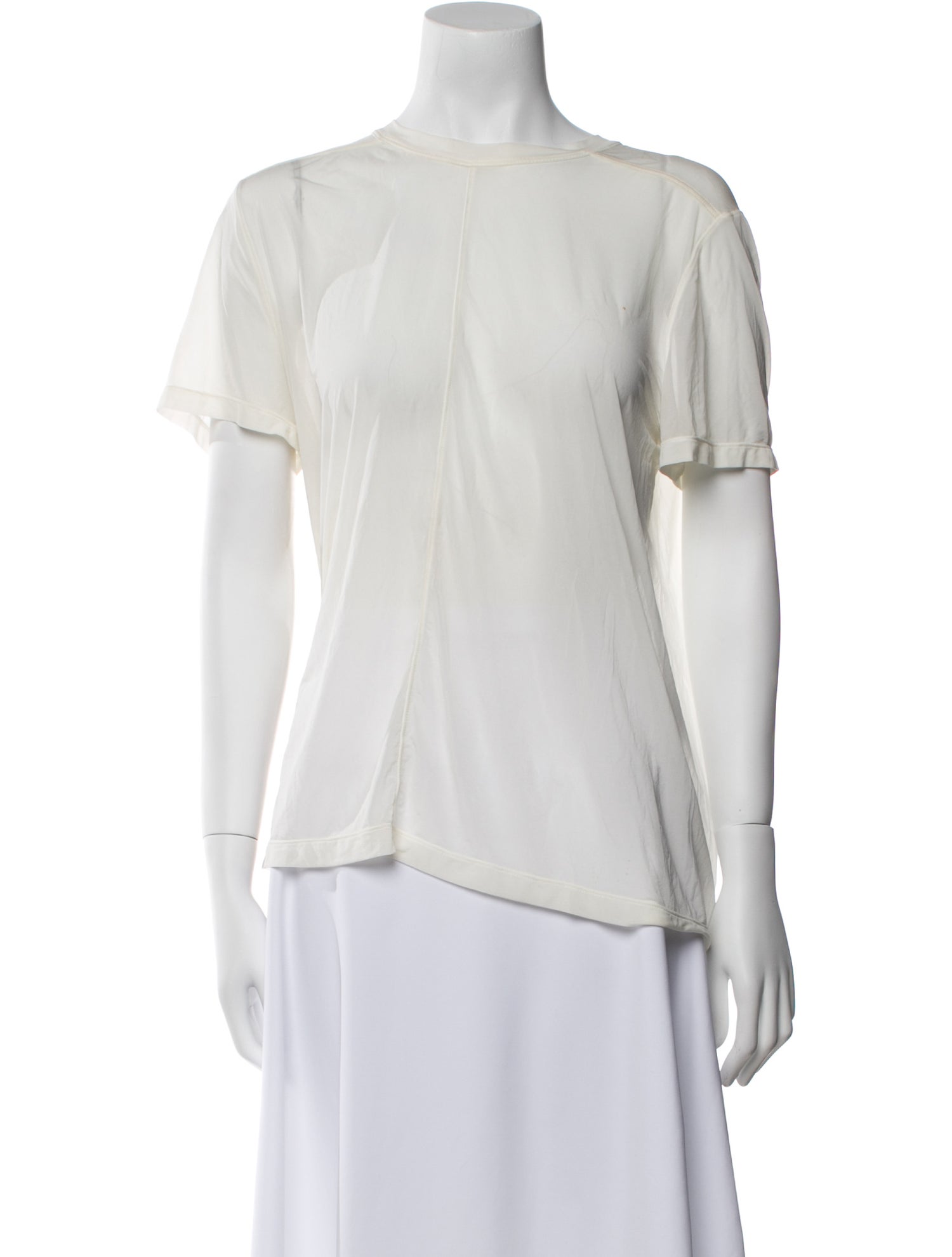 Rick Owens Bateau Neckline Short Sleeve Blouse