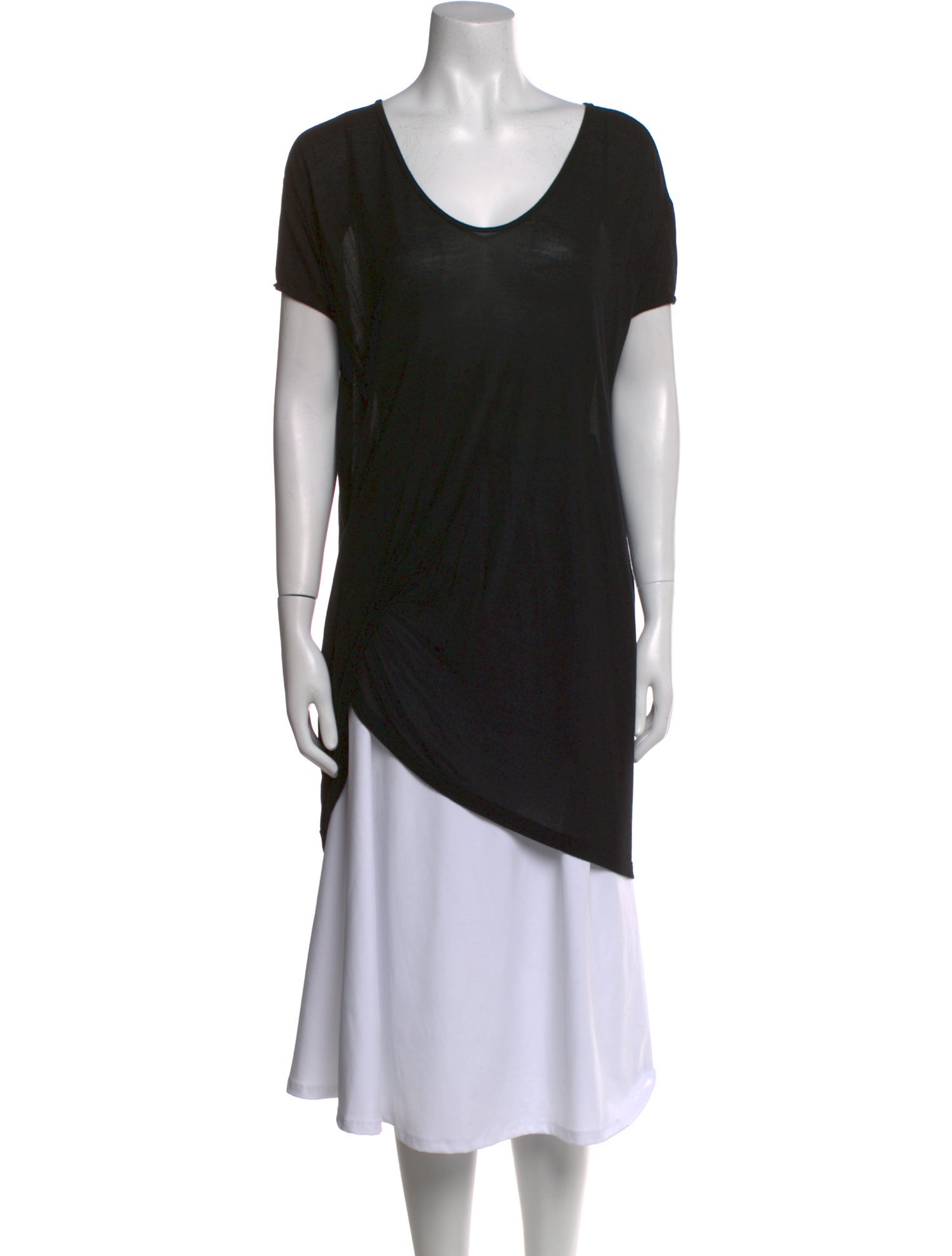 Rick Owens Scoop Neck Short Sleeve T-Shirt