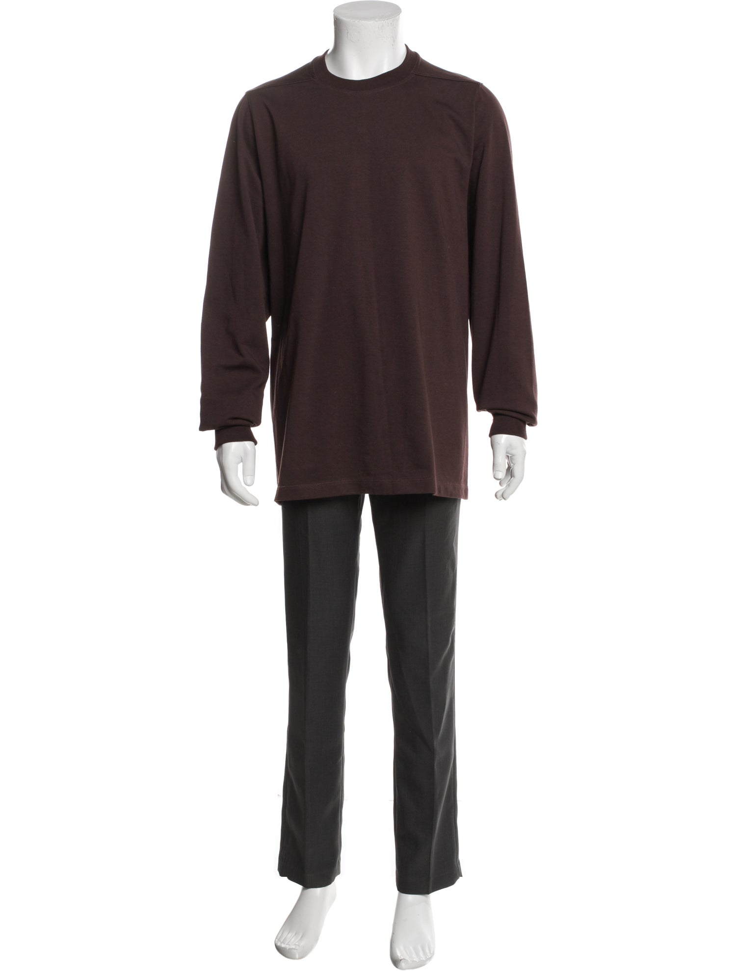 Rick Owens Crew Neck Long Sleeve T-Shirt