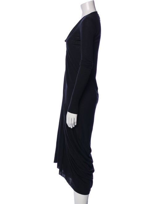 Rick Owens Cowl Neck Midi Length Dress