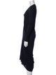 Rick Owens Cowl Neck Midi Length Dress
