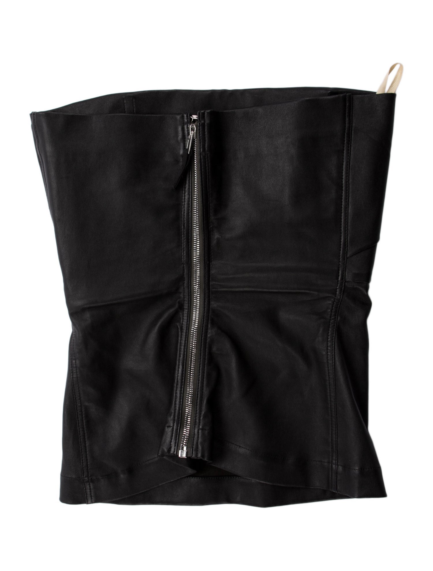 Rick Owens Lamb Leather Strapless Top