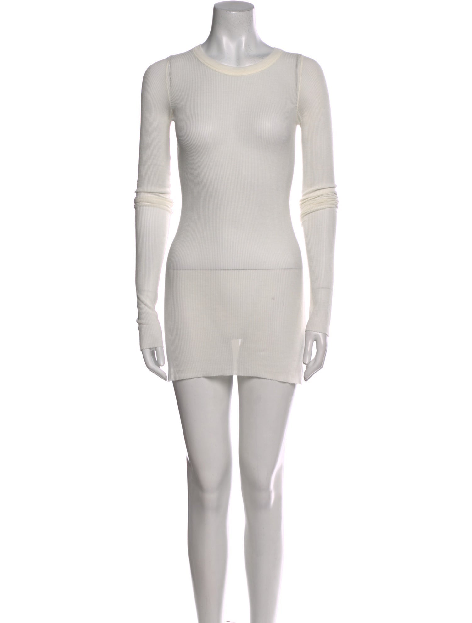 Rick Owens Crew Neck Long Sleeve Tunic