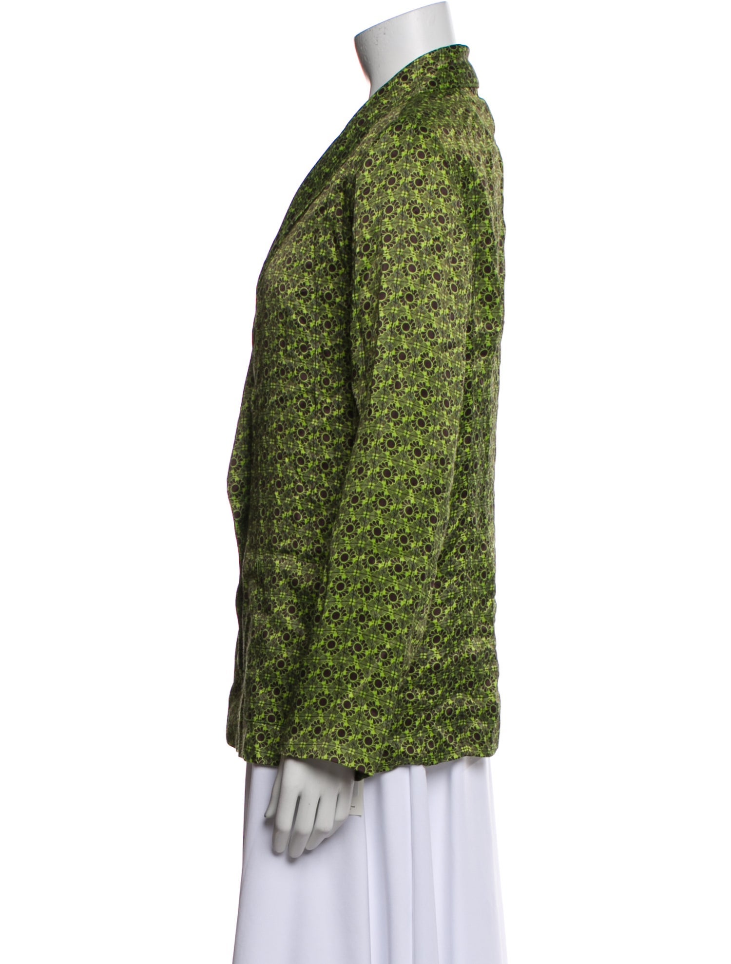 Raquel Allegra Satin Printed Blazer