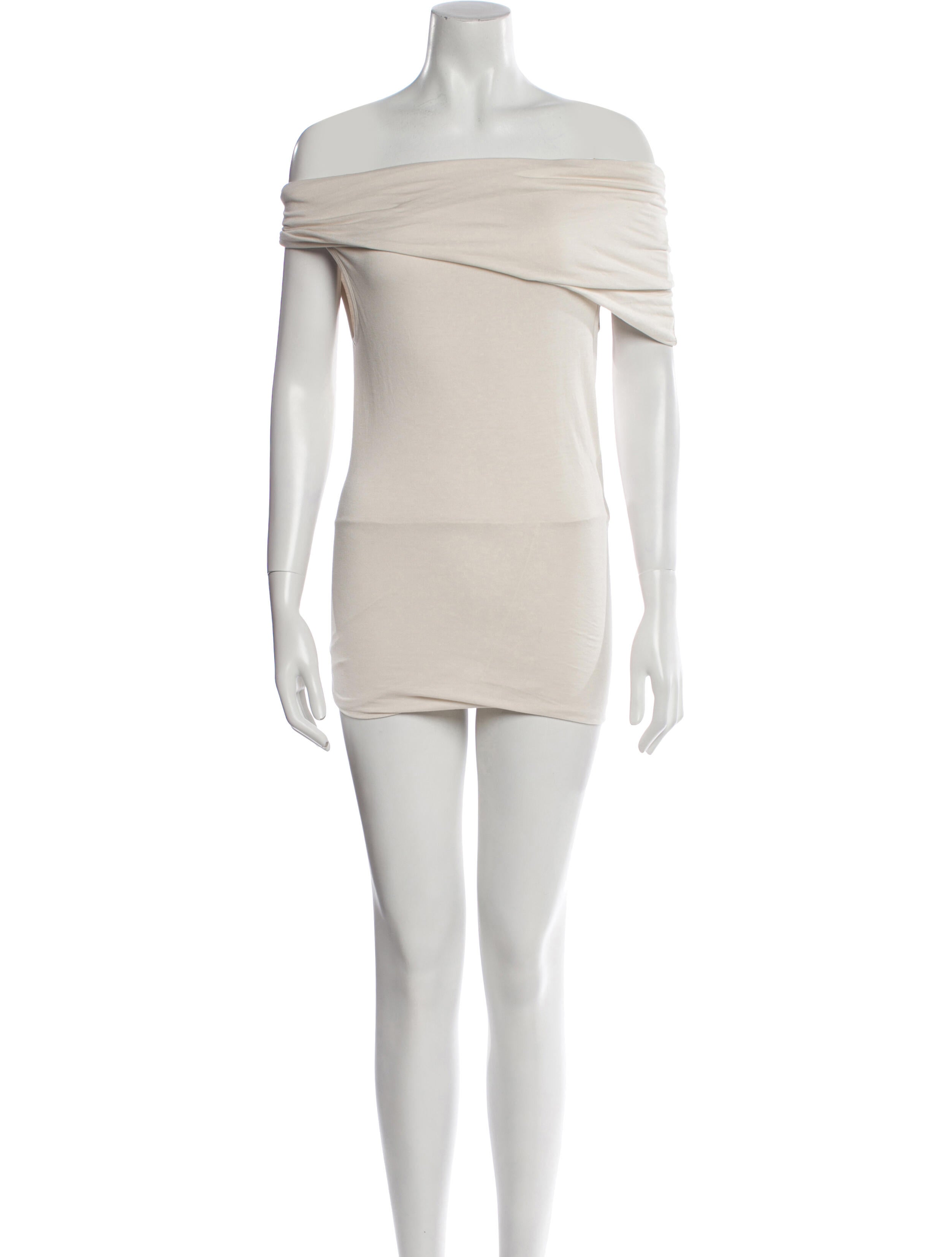 Rick Owens Off-The-Shoulder Mini Dress