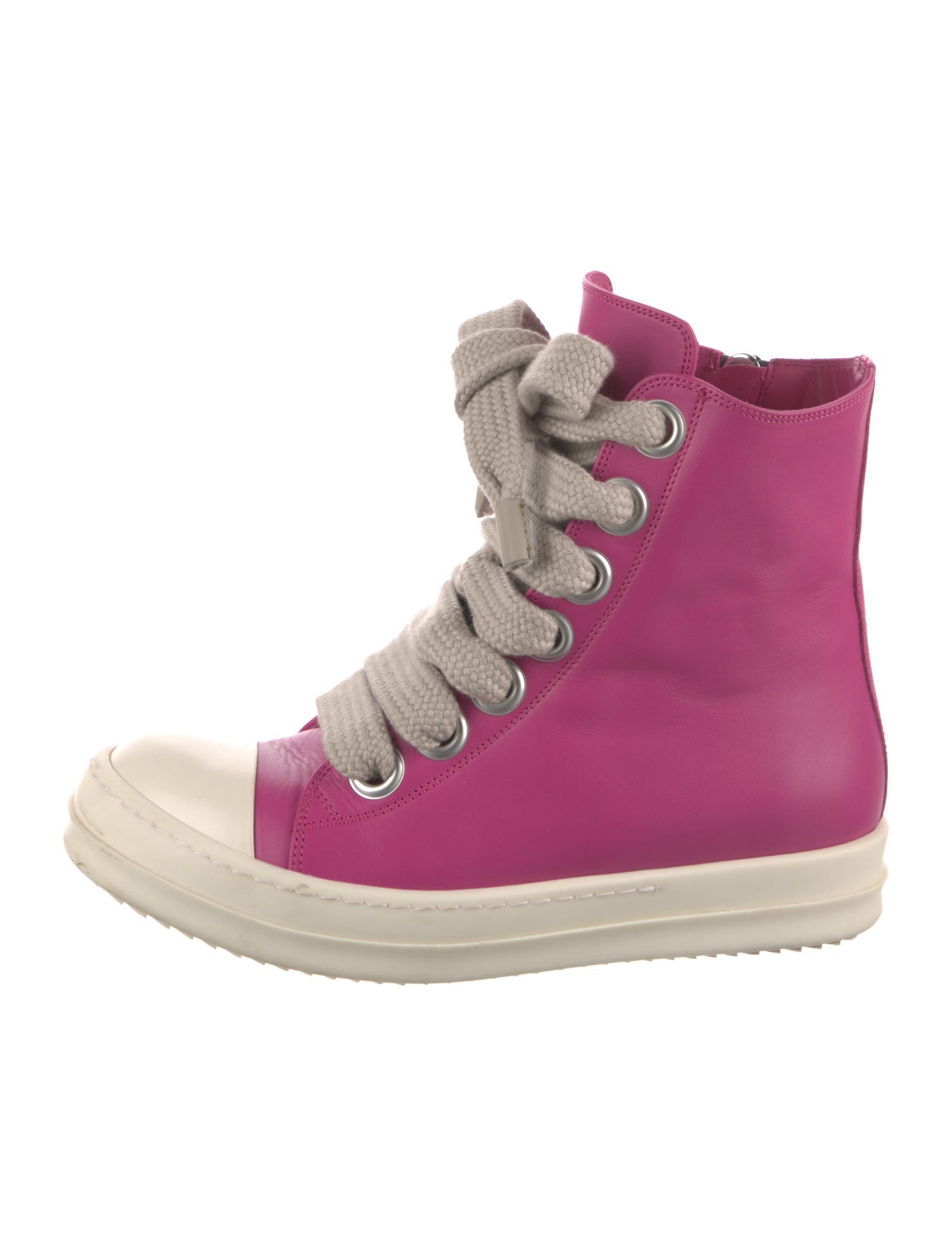 Rick Owens Leather Wedge Sneakers