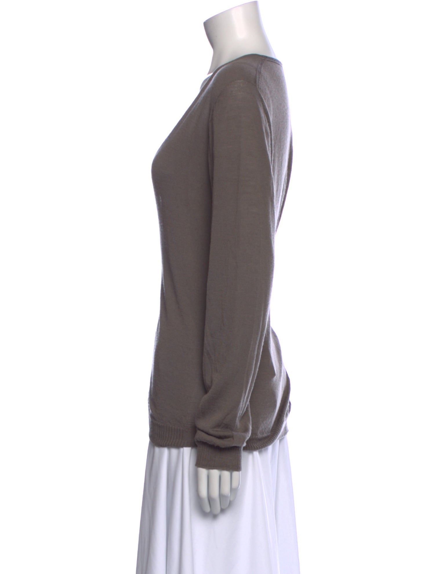 Rick Owens Virgin Wool V-Neck Top