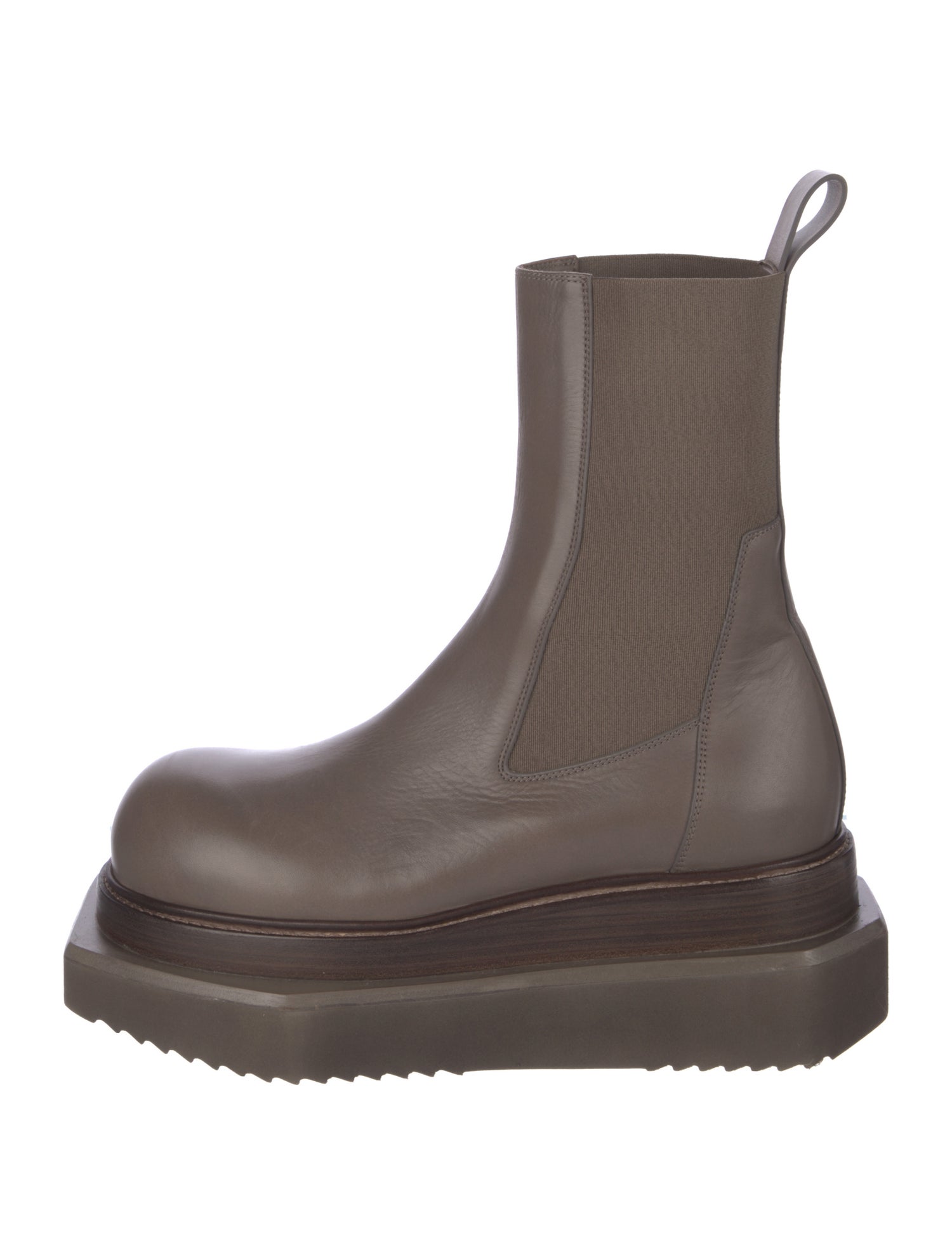 Rick Owens Leather Chelsea Boots