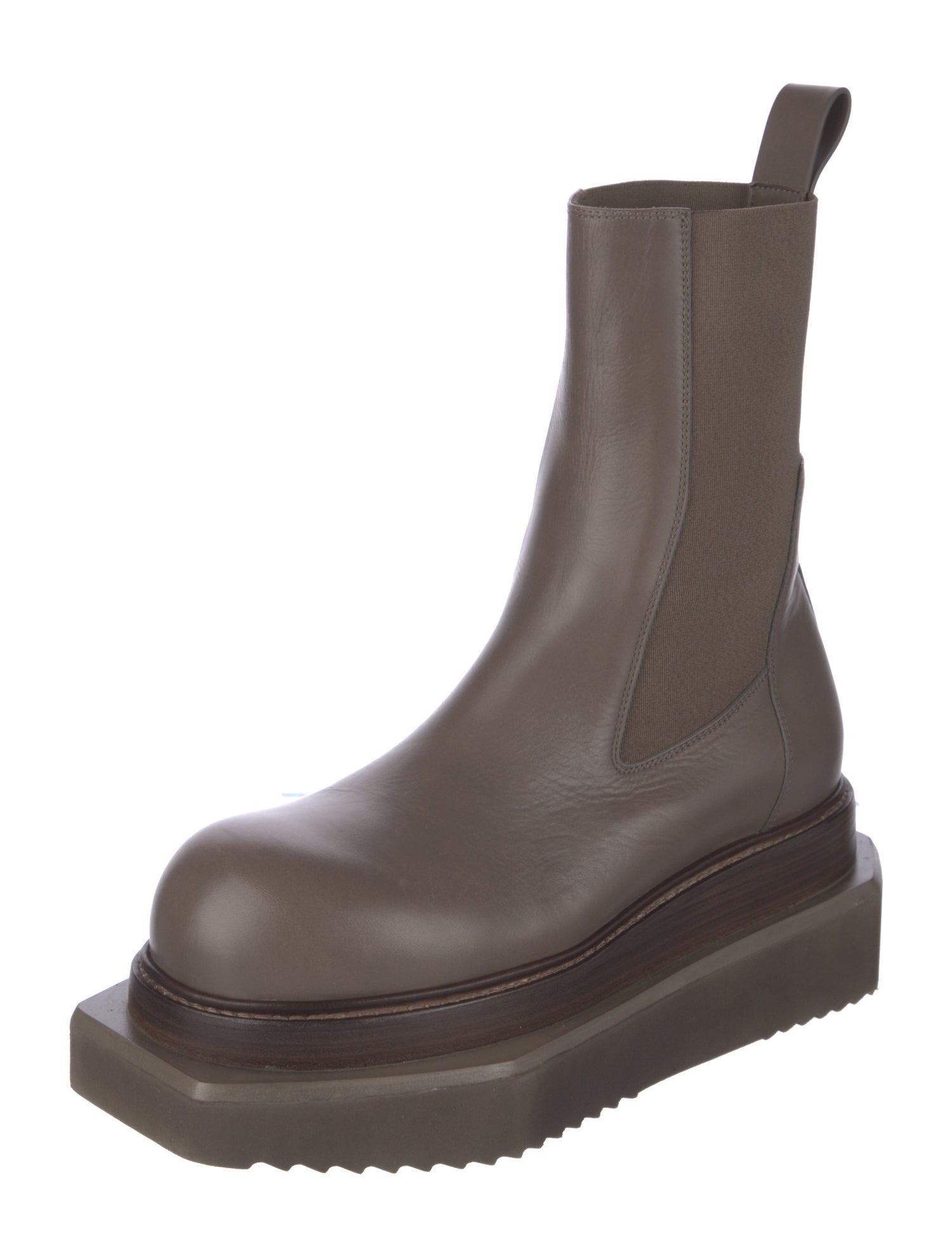 Rick Owens Leather Chelsea Boots