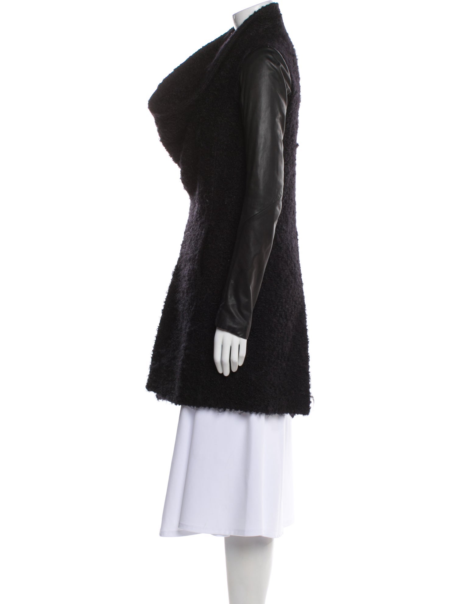 Rick Owens Wool Faux Fur Coat