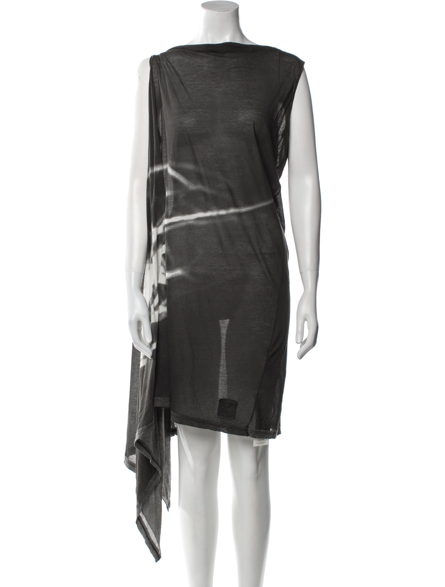Rick Owens Bateau Neckline Mini Dress