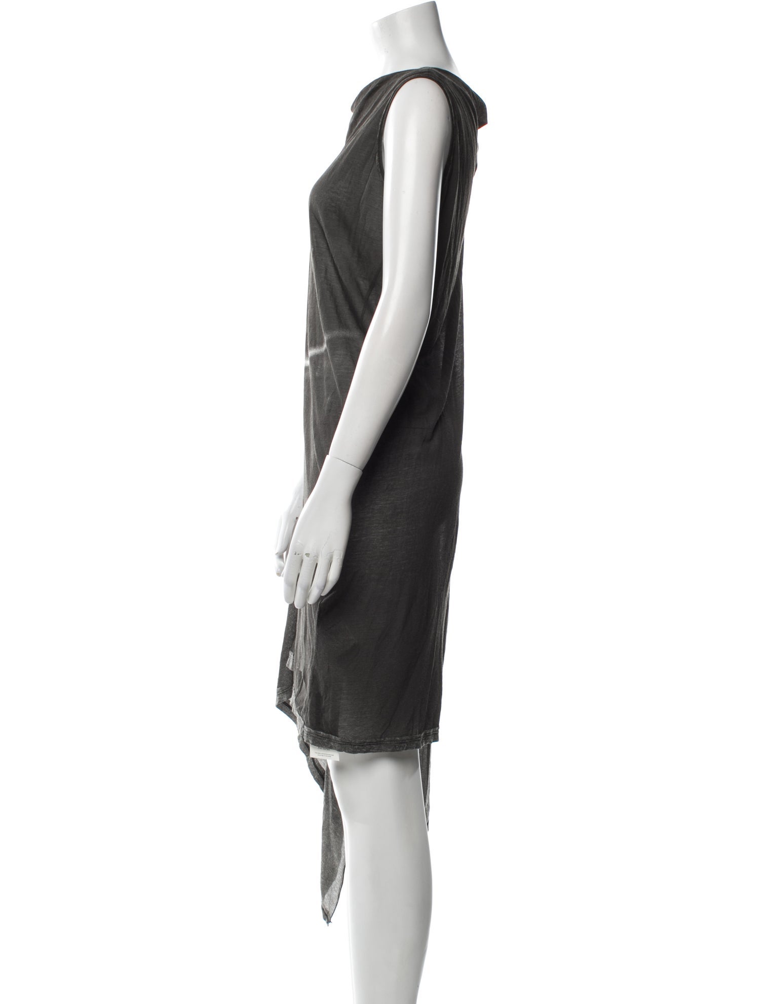Rick Owens Bateau Neckline Mini Dress