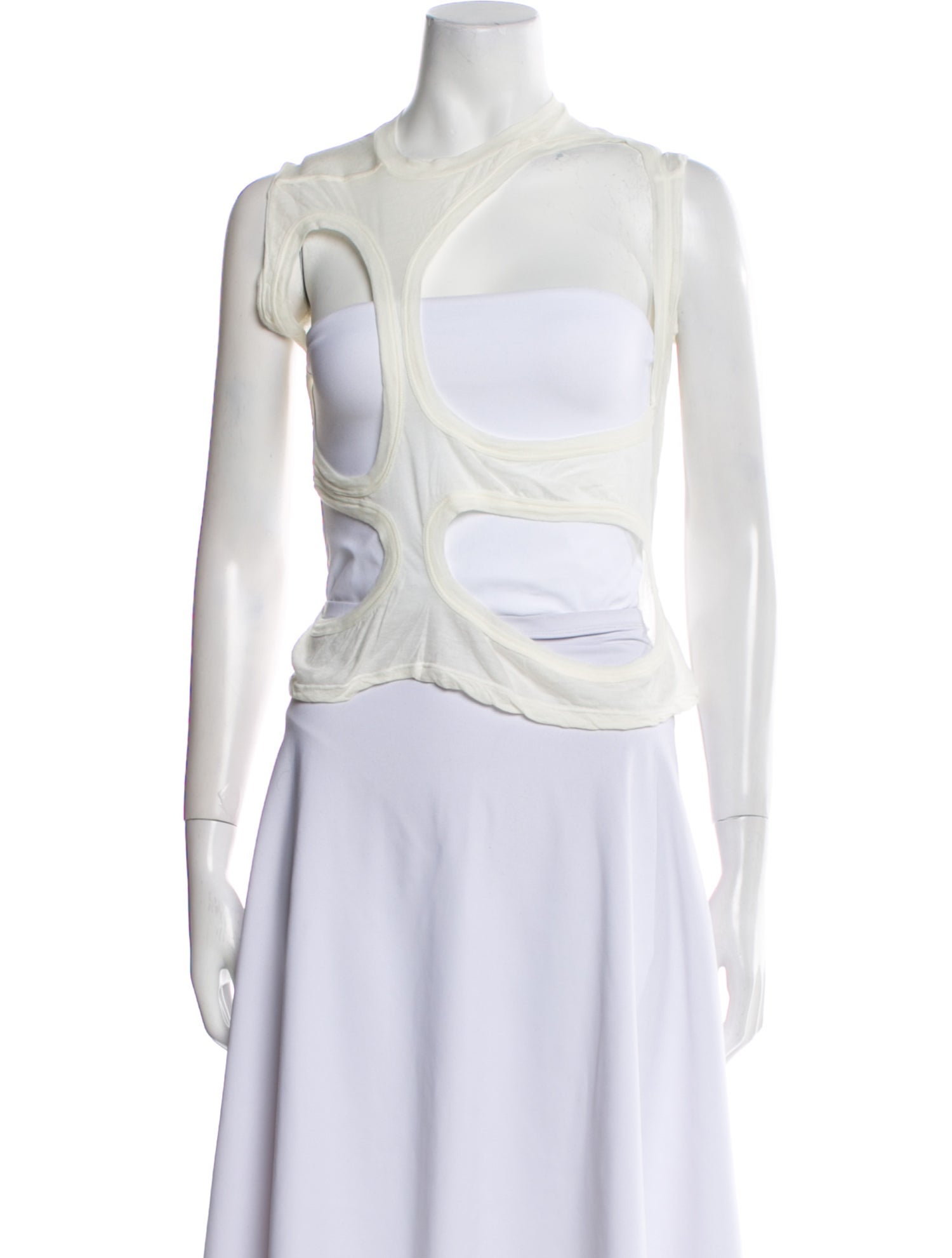 Rick Owens One-Shoulder Sleeveless Crop Top