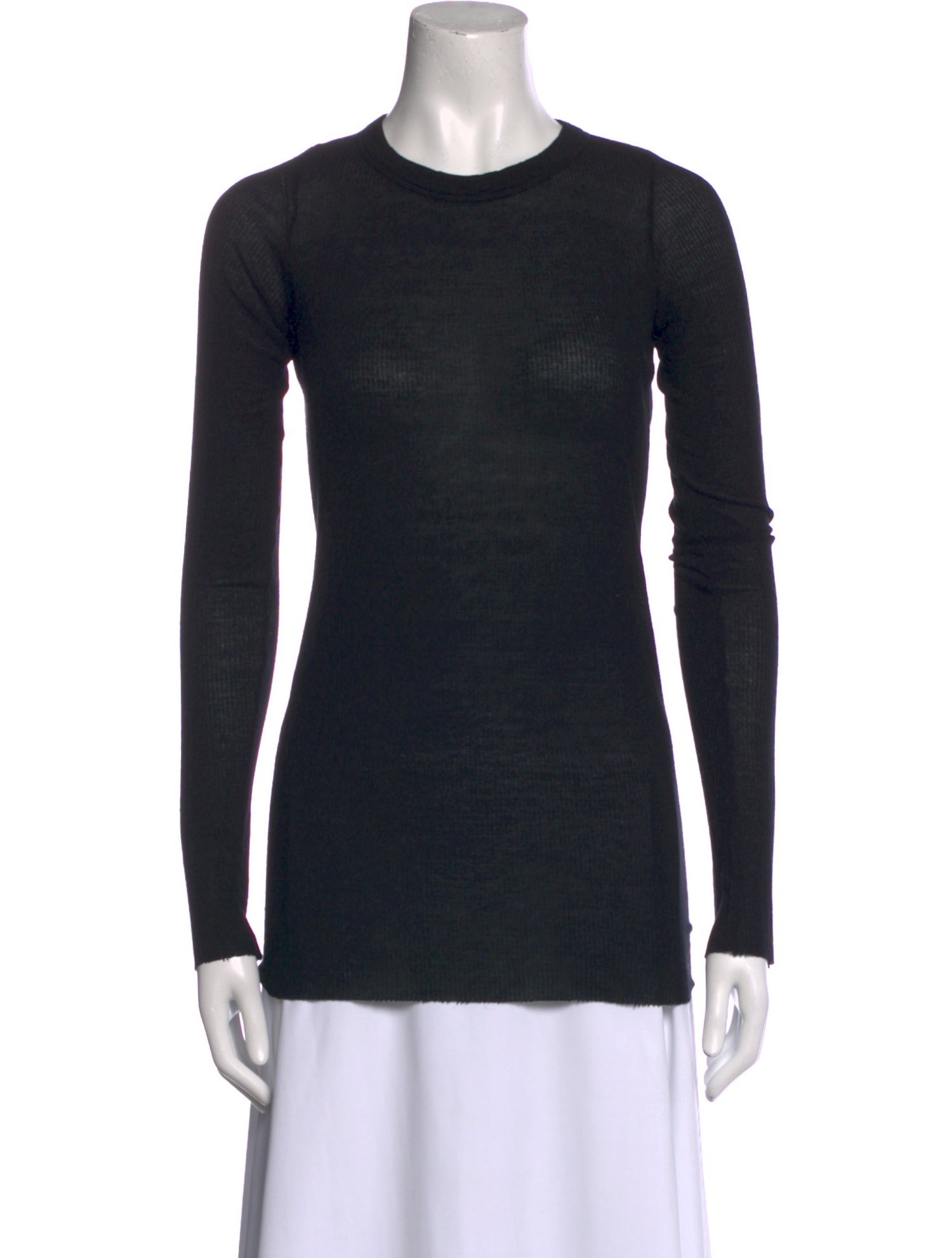 Rick Owens Crew Neck Long Sleeve T-Shirt
