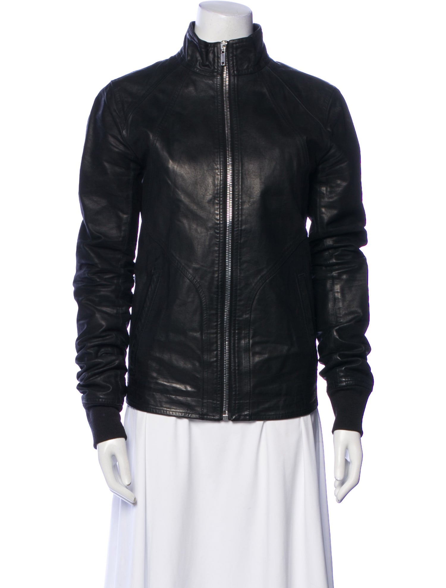 Rick Owens Calf Leather Moto Jacket