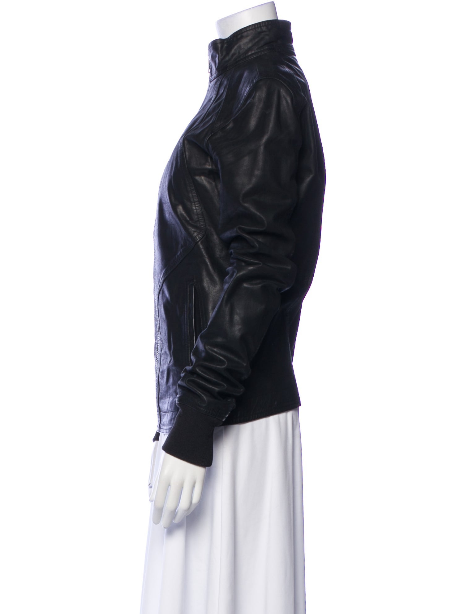 Rick Owens Calf Leather Moto Jacket