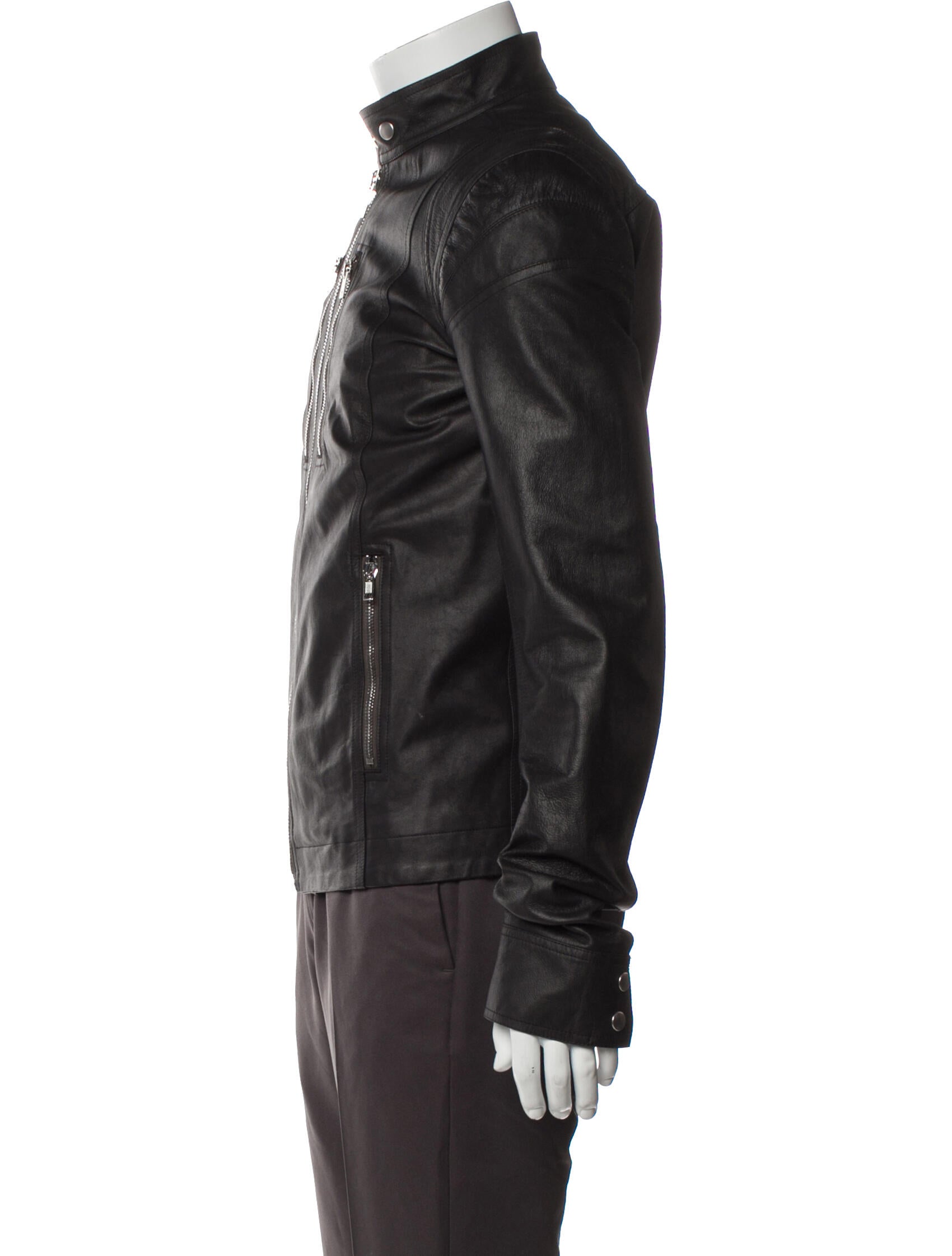 Rick Owens Lamb Leather Moto Jacket