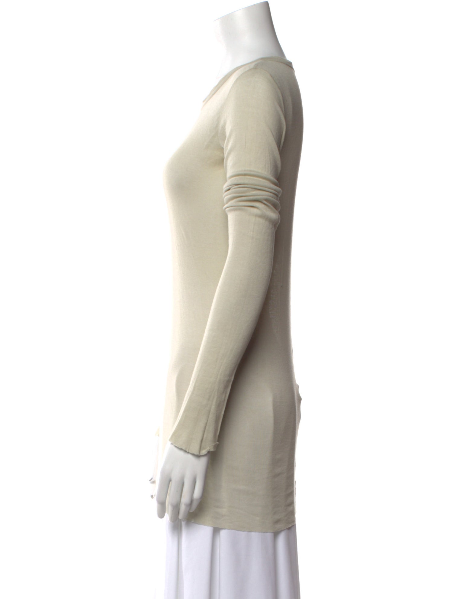 Rick Owens Scoop Neck Long Sleeve T-Shirt