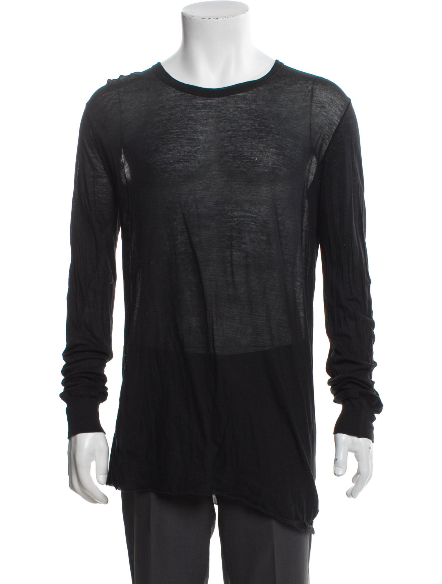 Rick Owens Crew Neck Long Sleeve T-Shirt